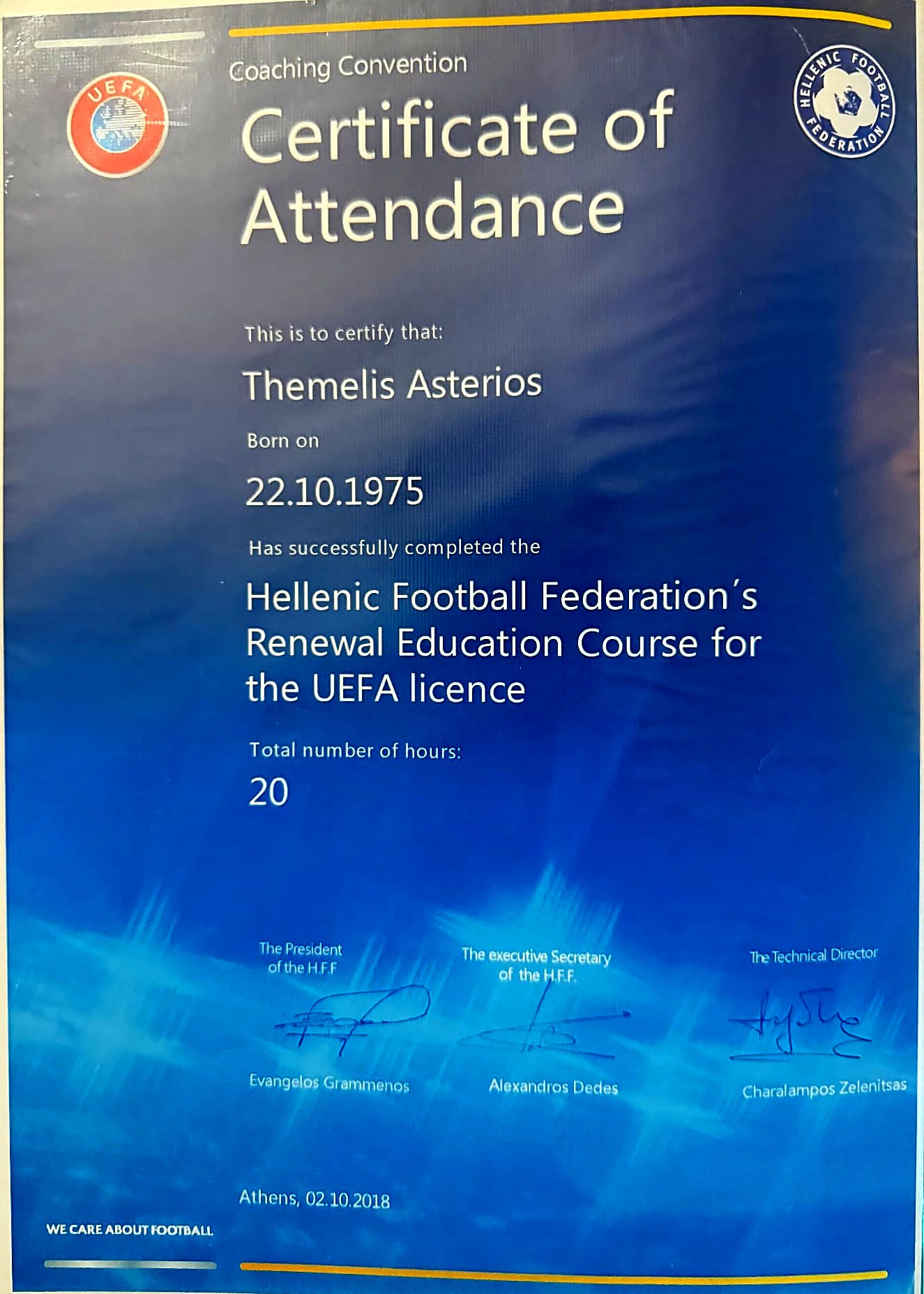Renewal Education Course for the UEFA Licence