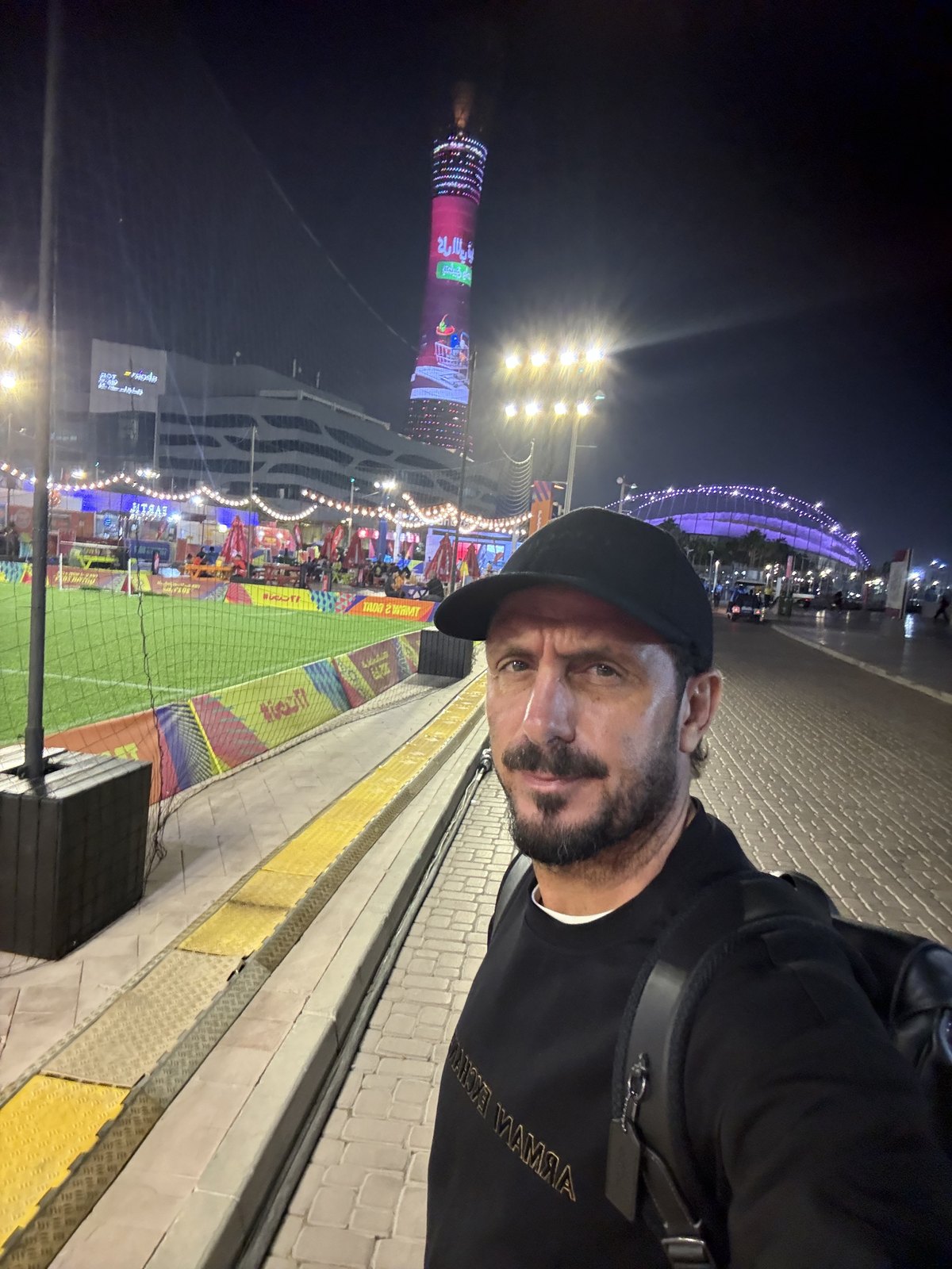 Asterios Themelis in Doha, Qatar, at night